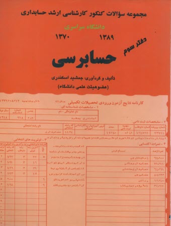 پایانه - مجموعه سوالات کنکور کارشناسی ارشد حسابداری دانشگاه سراسری 1389 - 1370: حسابرسی