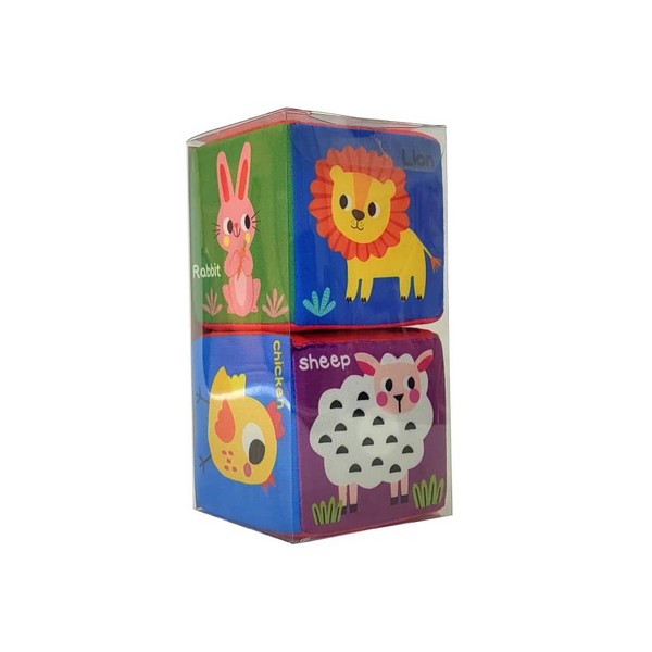 پایانه - مکعب پارچه  ای جغجغه ای (حیوانات)