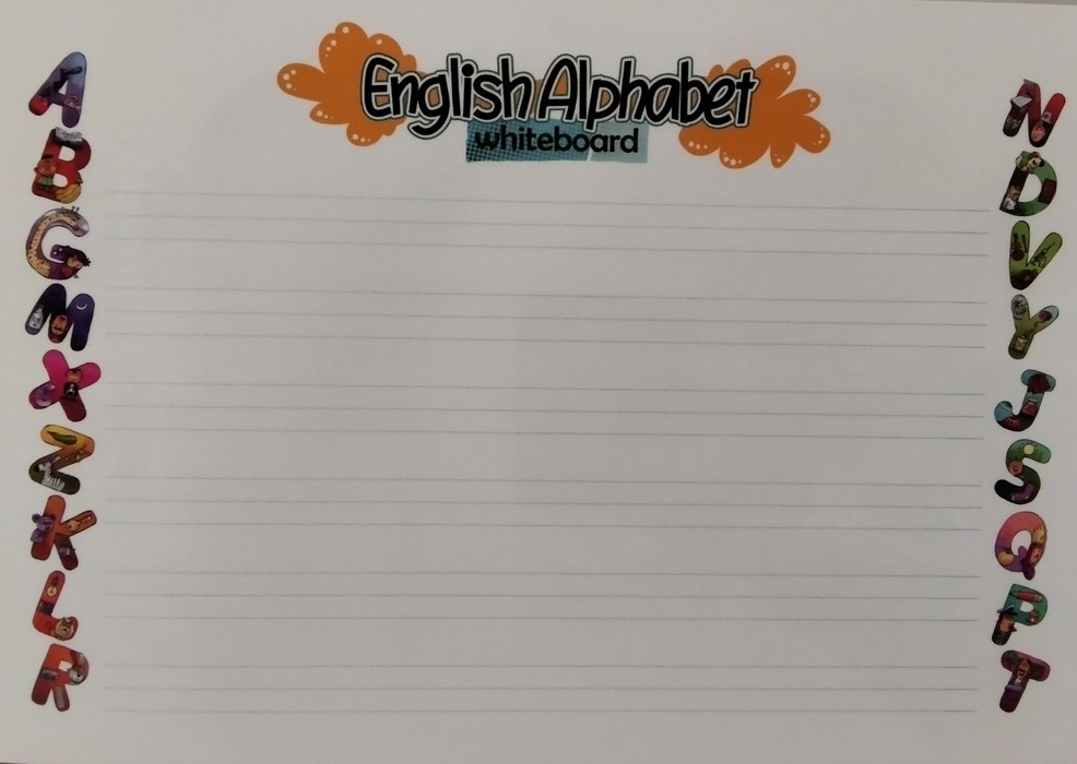 پایانه - پوستر وایت بردی ENGLISH ALPHABET