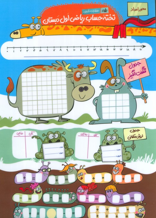 پایانه - پوستر وایت بردی تخته حساب ریاضی اول دبستان/آموزش ساعت